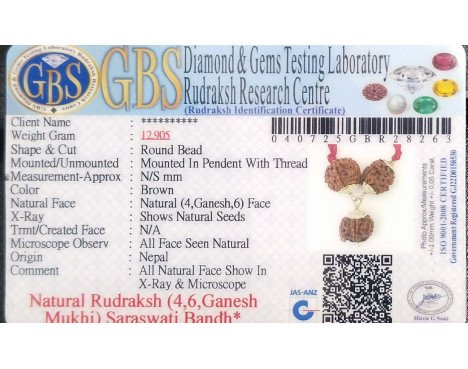 Saraswati Bandh -12.905 g.