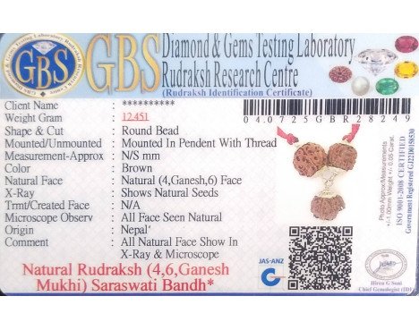 Saraswati Bandh -12.451 g.